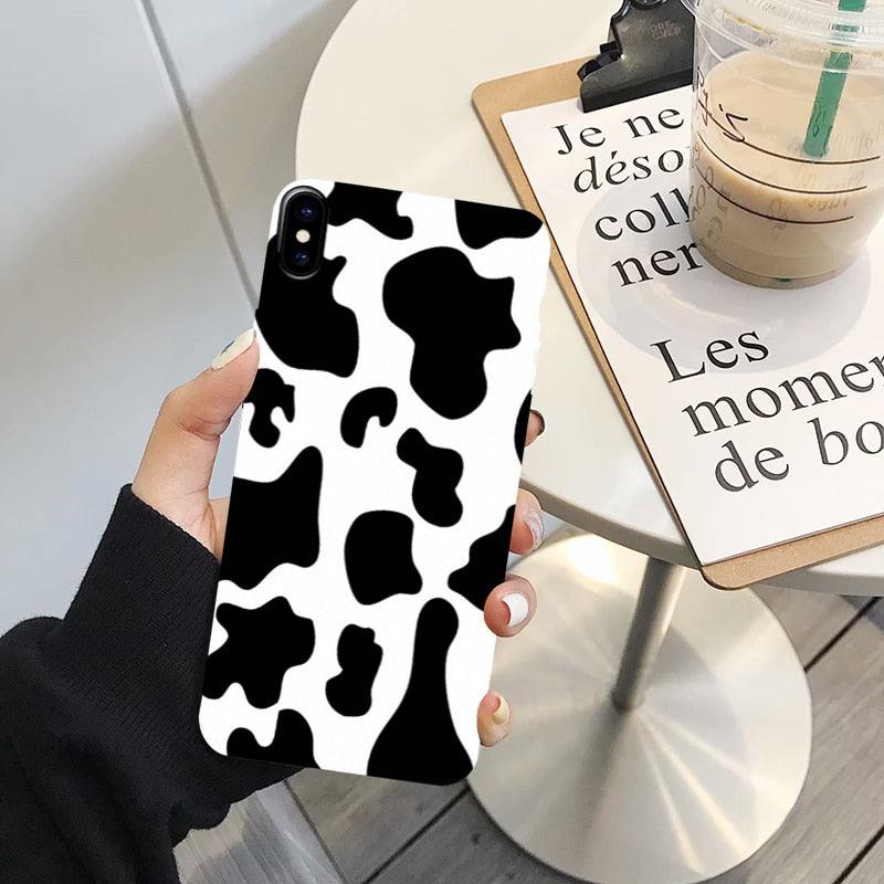 Slim Fit Lightweight Black White Print Silicone Case For iPhone 11 Pro 7 8 Plus X XR XS Max iphone 11 Cell Phone Case Cover White Black Pattern Print Silicone Unisex Case