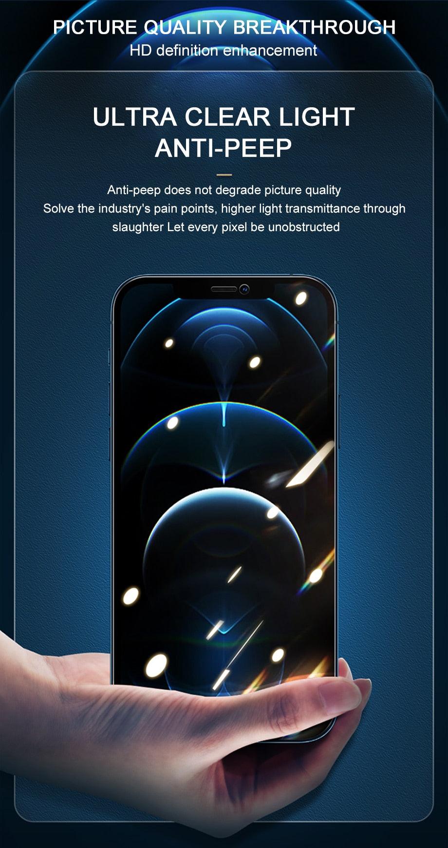 3PCS Privacy Protective Glass For iPhone 11 12 13 14 Pro Max Anti Spy Tempered Glass on iPhone Xs Max X XR Screen Protector Film Privacy Screen Protector for iPhone