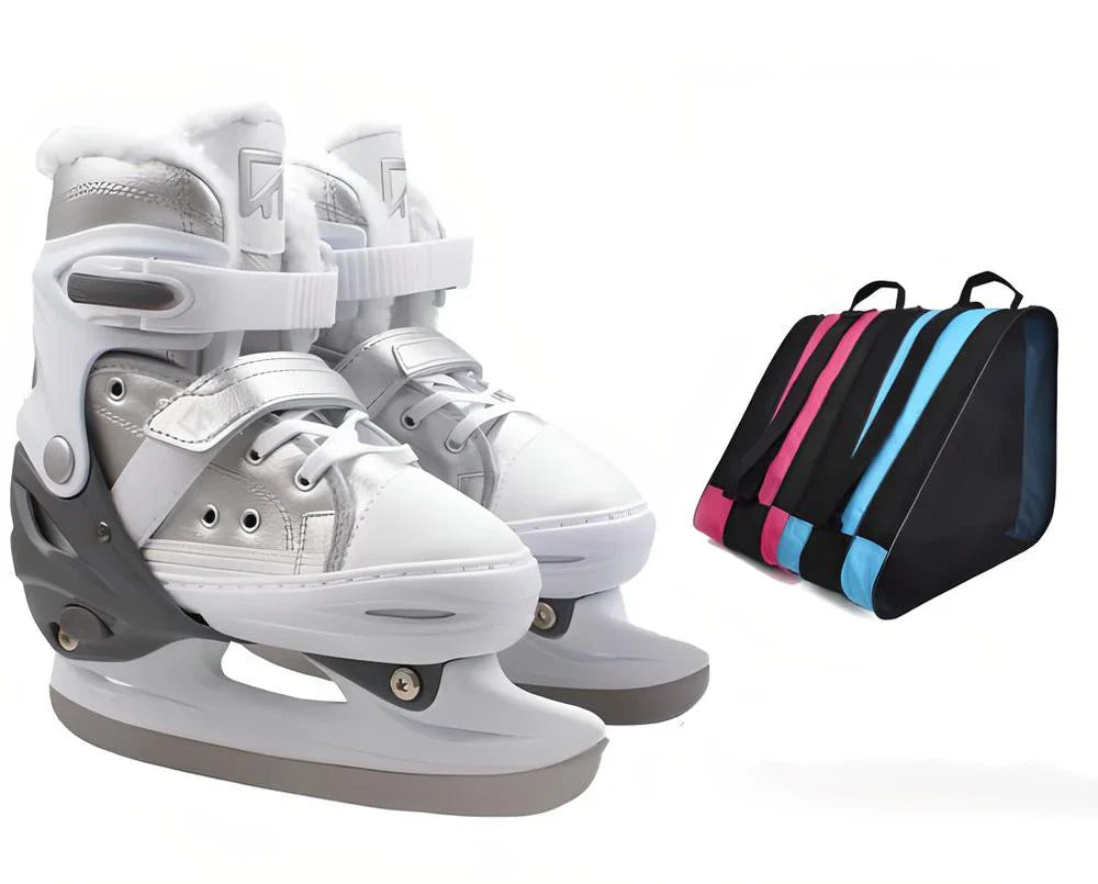 Adjustable Inline Skates with Ice Skating Shoe Design
