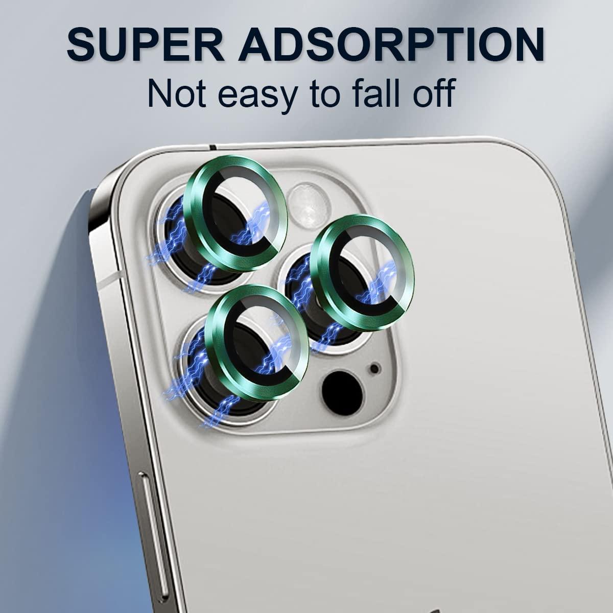 Camera Lens Protector for iPhone 14 Pro Max Plus 13 12 Mini 14Pro iPhone14 13Pro 14Plus 12Pro Glass Protection Protective Film Metallic Camera Ring Lens Protector with Glass Cover