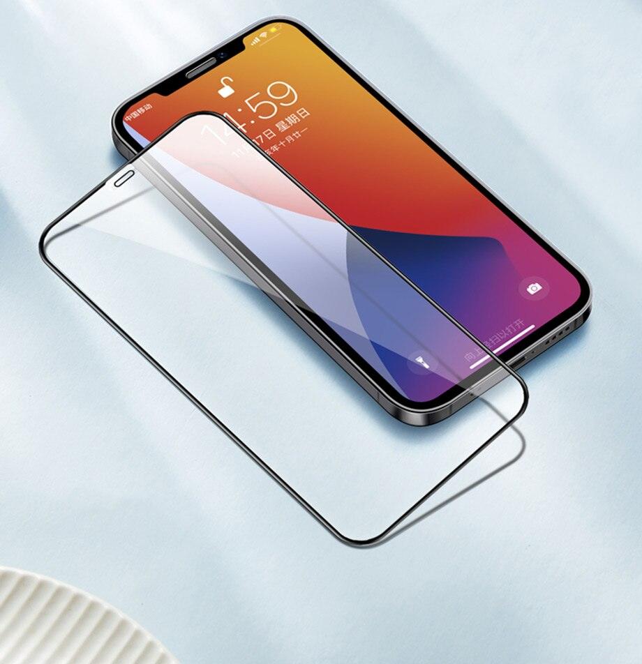 9D Full Cover Glass Screen Protector for IPhone 11 Pro Max 14 12 X s XS XR Tempered Glass on IPhone 13 Mini 7 8 6S Plus SE Film Tempered Glass Screen Protector Compatible for iPhone