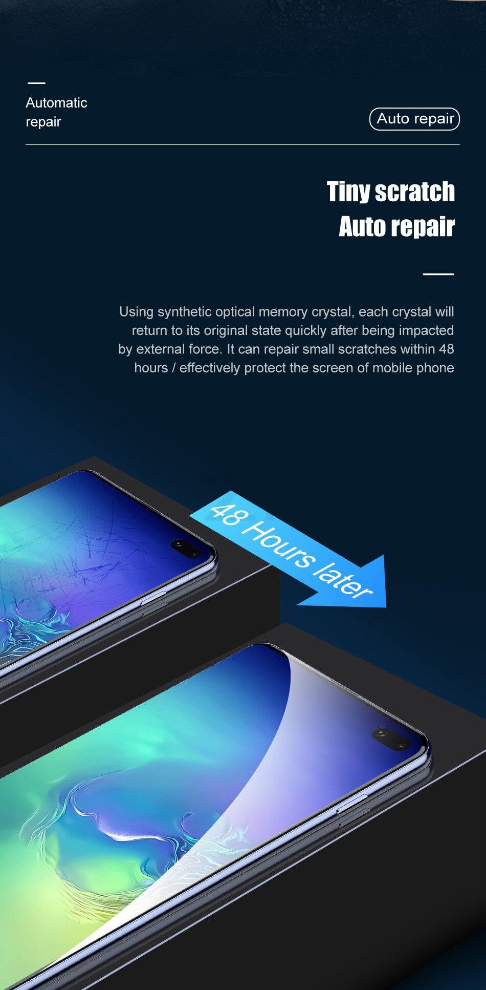 2PCS Hydrogel Silicone Screen Protector Full Glue Cover Sticker Film For iPhone 12 XS Max XR For iphone 13 X 7 8 6S 11 pro max Hydrogel Protective Film Transparent Soft Screen Protectors