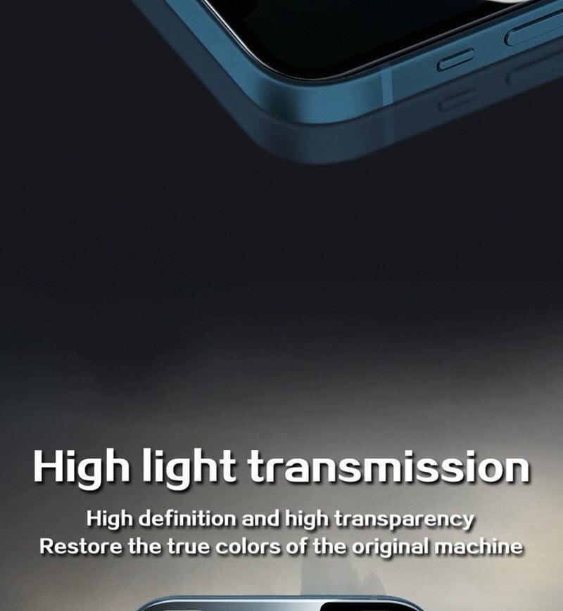 4PCS Full Cover Protective Glass For iPhone 13 12 11 Pro Max Screen Protector For iPhone 6 7 8 Plus X XR Xs SE 2020 Mini Glass Full Glue Big Curved Edge Flexible Tempered Glass for iPhone