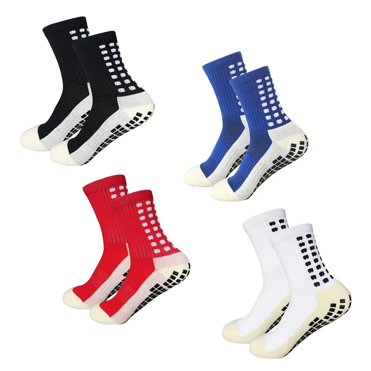 4 Pack Men s Anti Slip Soccer Socks