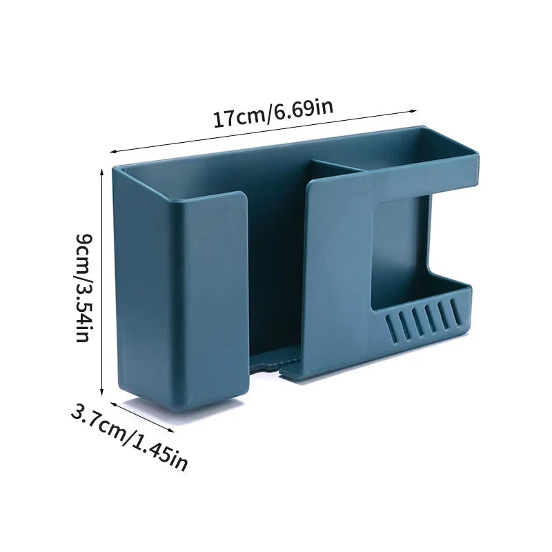 Wall-Mounted Remote Control Holder Non-Punching Storage Box