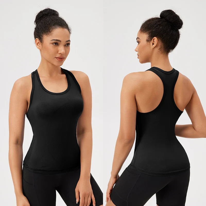 Women's Sleeveless Yoga Vest for Gym Fitness and Outdoor Sports