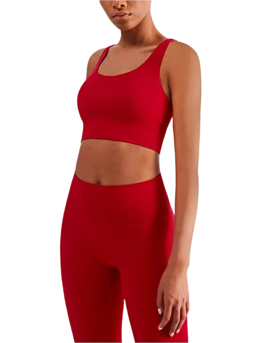 Yoga Workout Set Push Up Bra Leggings