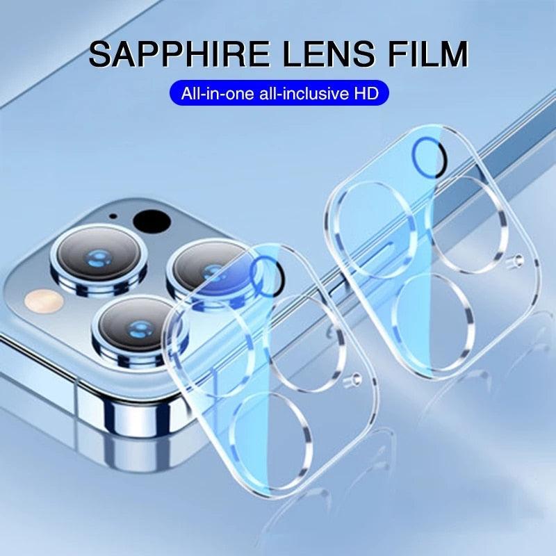 Full Cover HD Back Camera Glass Protectors for iPhone 13 12 Pro Max 13Mini Lens Protective Glass Film on IPhone 11 14 PRO MAX XS Ultra Thin Tempered Glass Camera Lens Screen Protector