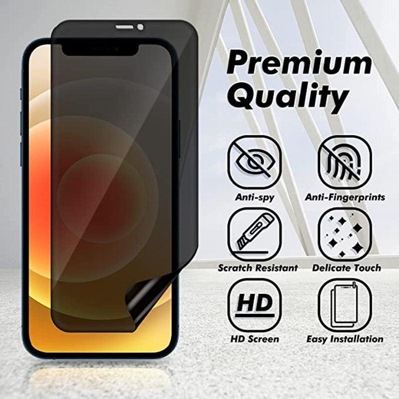 4pcs Anti Spy Privacy Soft Hydrogel Film For iPhone 13 12 11 14 Pro Max Mini X XR XS Max 6 14 7 8 Plus 12pro 13 Screen Protector Tempered Glass Screen Protector Guard for iPhone HD Clear Scratch Resistant Anti-Fingerprint Tempered Glass Film