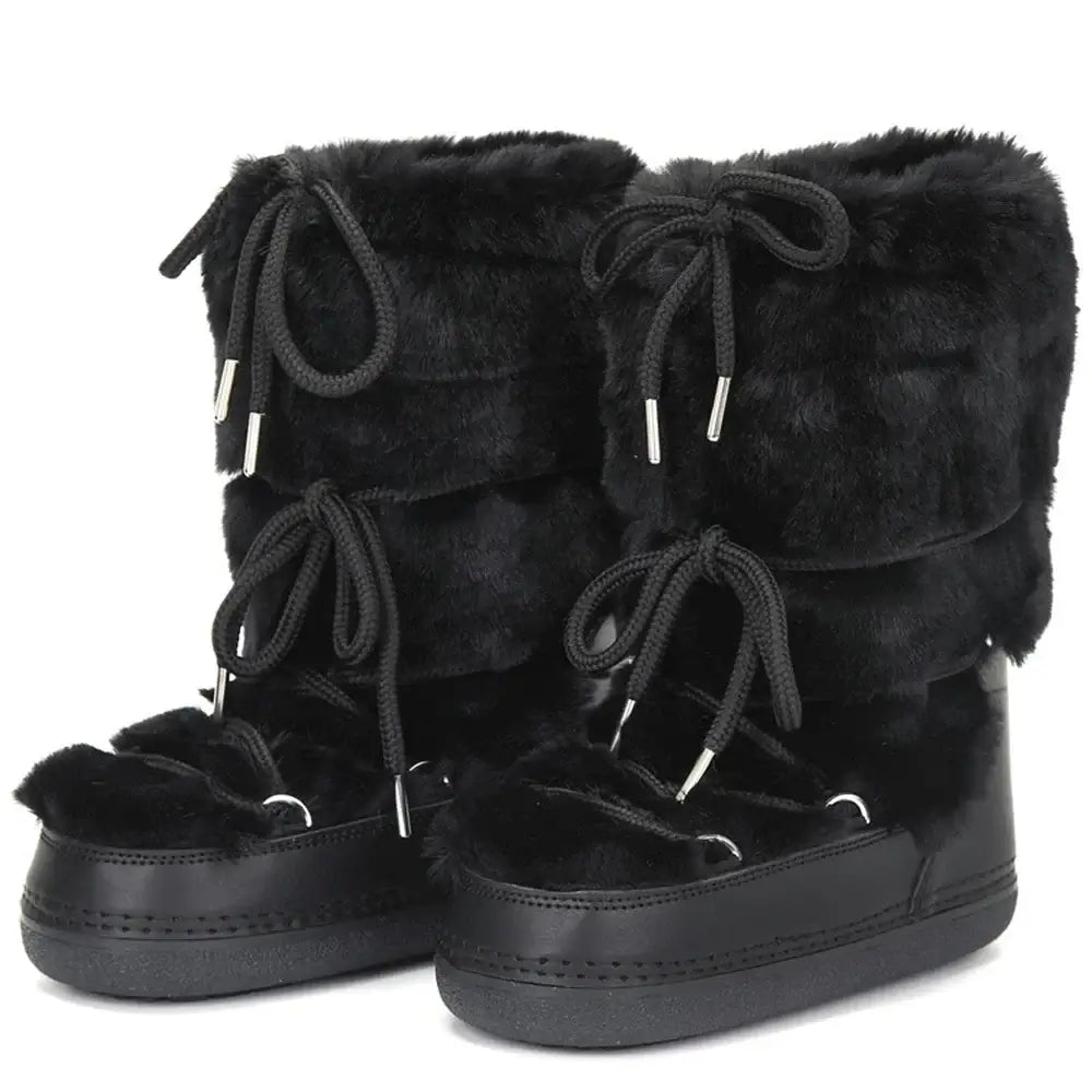 Stay Warm in Style Winter Fur Boots