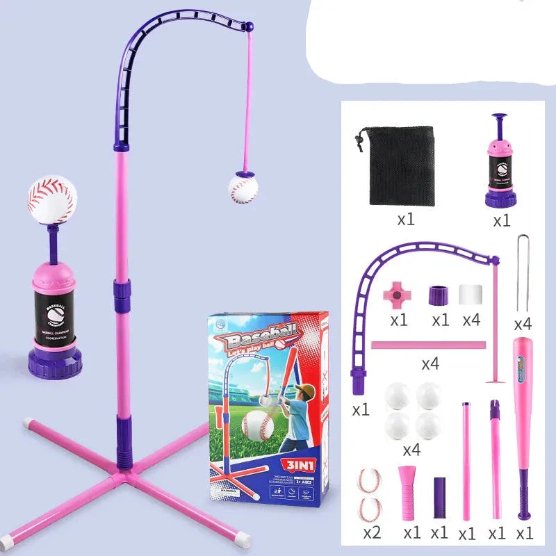 Kids 3 in 1 T Ball Set Perfect Gift for Indoor & Outdoor Play