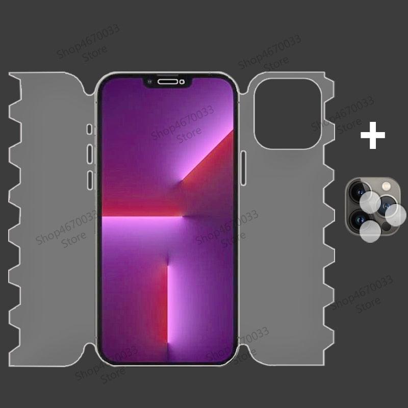 Full Cover Butterfly Film For iPhone 14 13 12 11 Pro Max 14 Plus 13 12 Mini Lens Cover For iPhone XR X XS Max Film Soft Screen Protector Full Coverage Clear HD Phone Protector