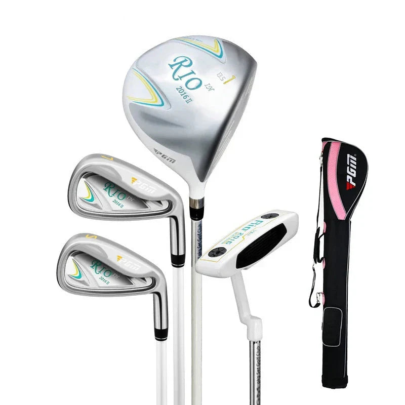 Women's 4-Piece Golf Club Set with Bag Irons Wood Driver Putter