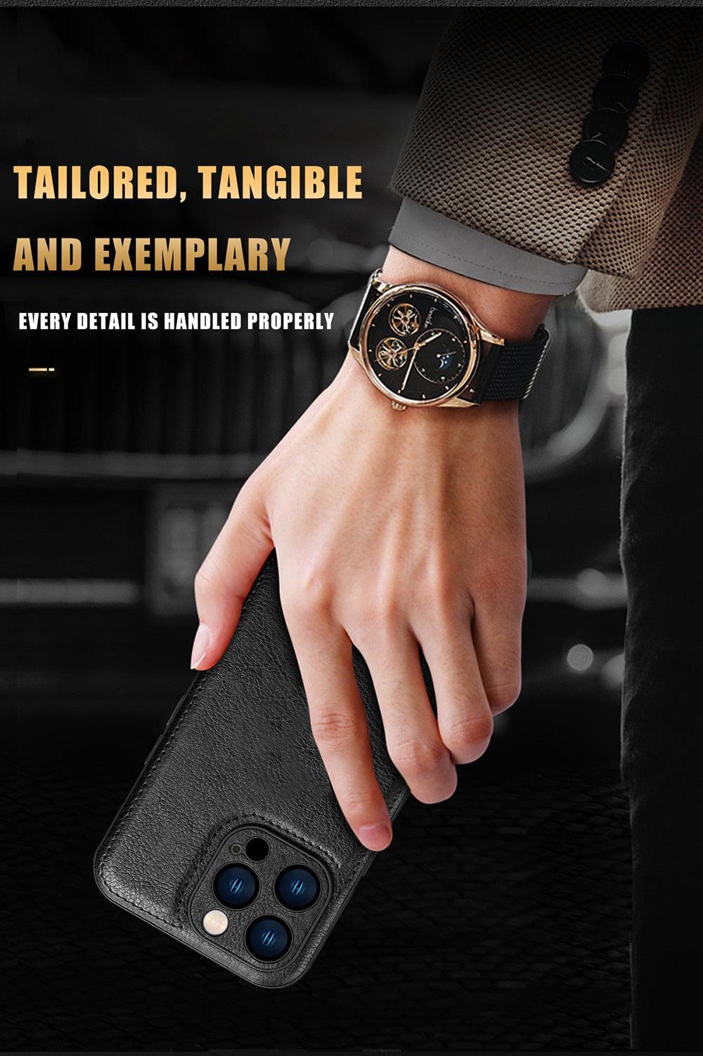 Luxury PU leather Phone Case For iPhone 14 13 Pro Max 12Pro 11Pro Max 13 12 Pro XS MAX XR X SE 7 8 plus Fashion Back Cover Leather Back Case for iPhone 14 Pro Shockproof Cover for iPhone