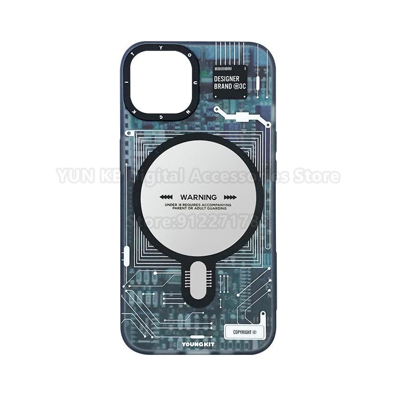 Cover Iphone 13 14 Pro Max Case Trend Magnetic Wireless Charging Cell Phone Iphone Anti-drop Case Smartphone Magnetic Case Designed For Iphone
