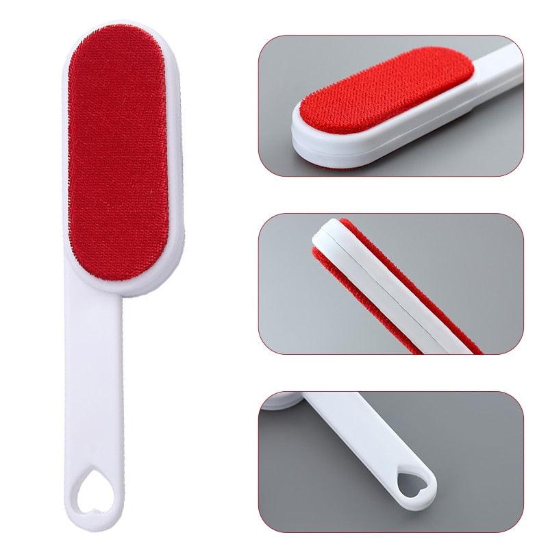 Pet Hair Remover Lint Rollers Brushes Clothes Hairball Remover Brush Dust Sticky Cleaner Fur Clean Pet Hair Tools Reusable Pet Hair Remover with Self-Cleaning Base Pet Hair Double Sided Brush