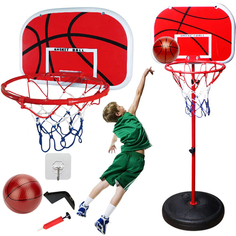 Portable Basketball Goal Adjustable Height Pump Included