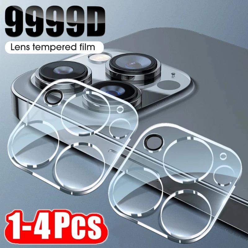 4Pcs Back Lens Glass Protectors for IPhone 13 14 Pro Max 12 Mini X XR Camera Protective Glass on iPhone 11 PRO XS MAX 14 Plus Camera Lens Protector Full Coverage Anti-Spy Tempered Glass Film 9H Hardness Upgrade Edge Protection