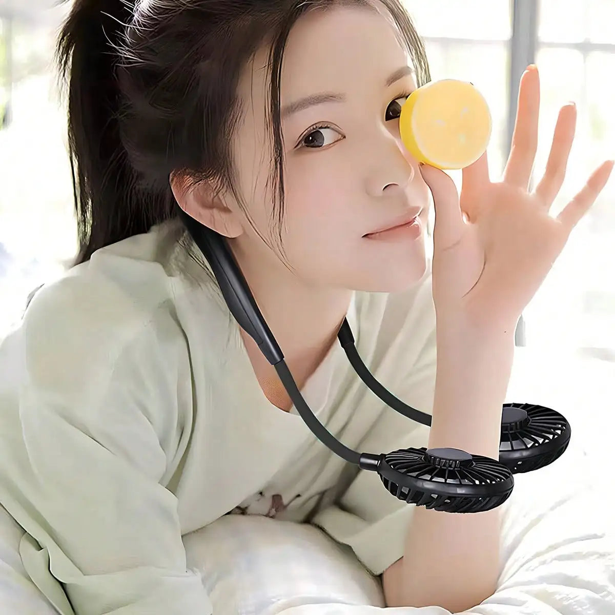 Portable Neck Fan, Wearable Hands-Free Personal Fan, Essential Cooling Fan For Summer Home, Office, Outdoor, Sports, Beach, Camping, Travel, Holiday Travel