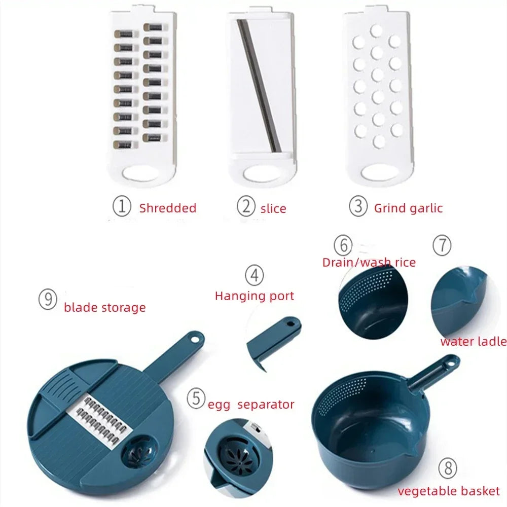Vegetable Cutter Multifunctional Chopper Shredder Kitchen Tool