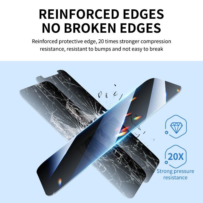 3PCS Privacy Protective Glass For iPhone 11 12 13 14 Pro Max Anti Spy Tempered Glass on iPhone Xs Max X XR Screen Protector Film Privacy Screen Protector for iPhone