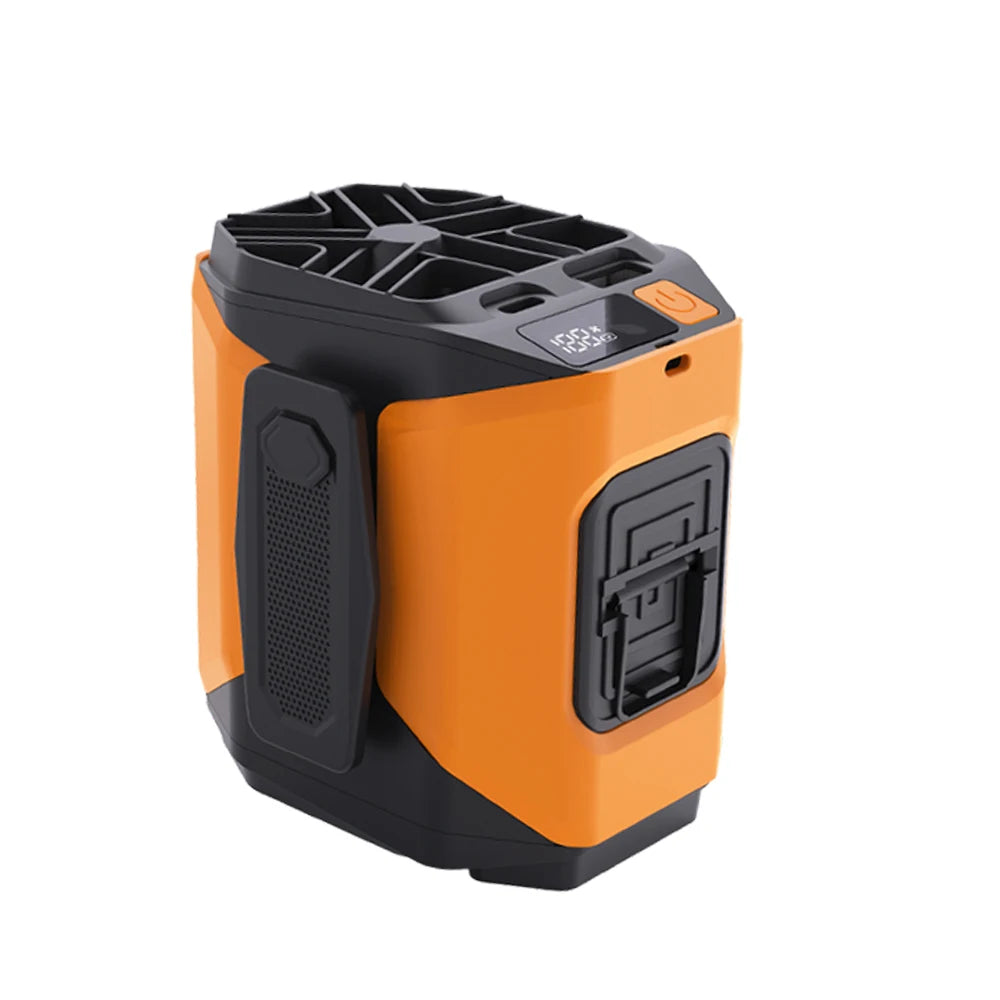 Portable Waist Fan 10000mAh with Power Bank LED Lighting Hanging Neck Fan 5 Speed Strong Airflow Cooling Fan for Outdoor Working