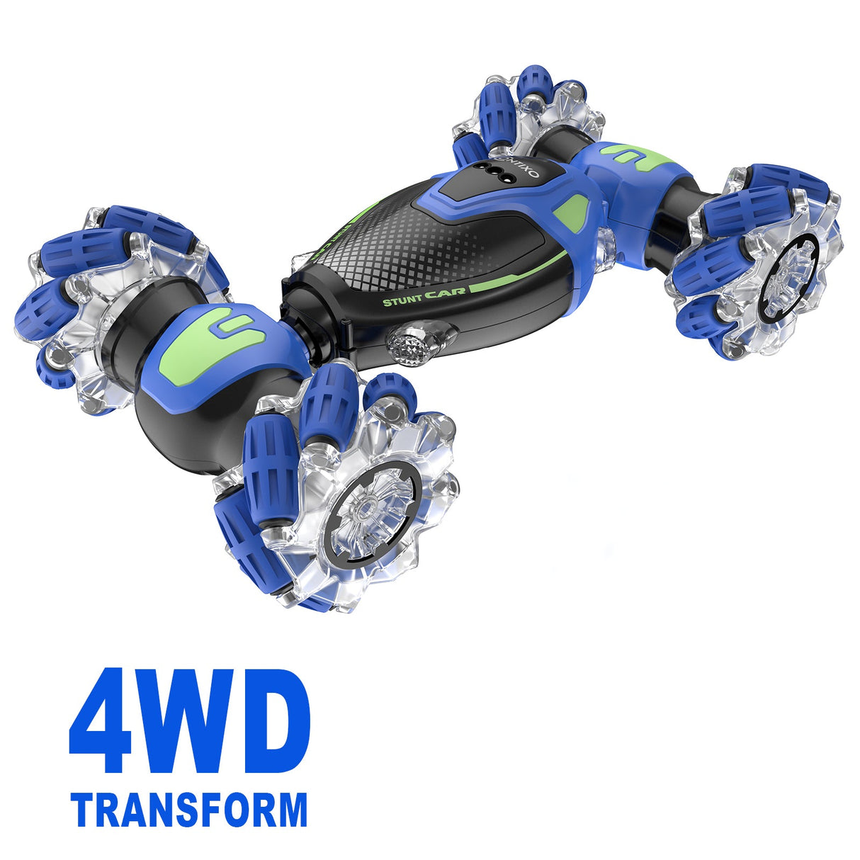 Contixo SC10 Cobra Speed Crawler RC Stunt Car - 4WD With Remote & Gesture Control, Blue