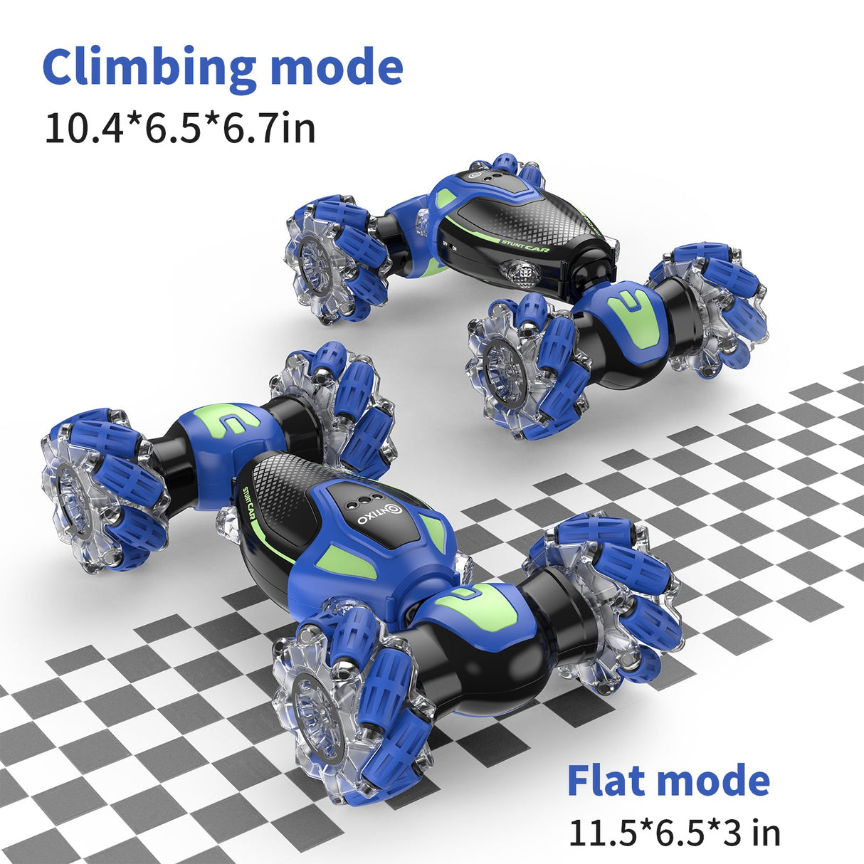 Contixo SC10 Cobra Speed Crawler RC Stunt Car - 4WD With Remote & Gesture Control, Blue