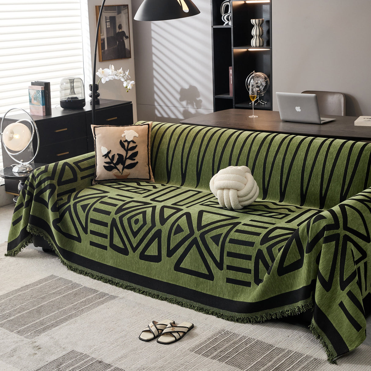 Boho Chenille Sofa Throw Covers Sectional Sofa Couch Cover Sofa Protector Covers