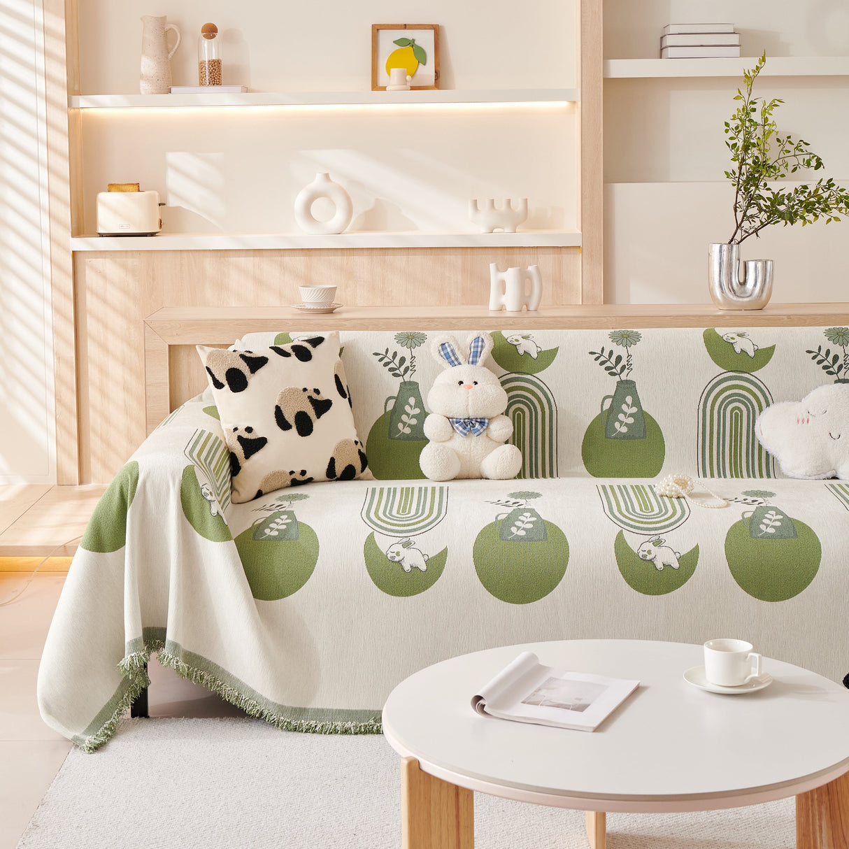 Decorative Throw Blankets for Couch Reversible Chenille Furniture Throw Covers for Sectional Sofa