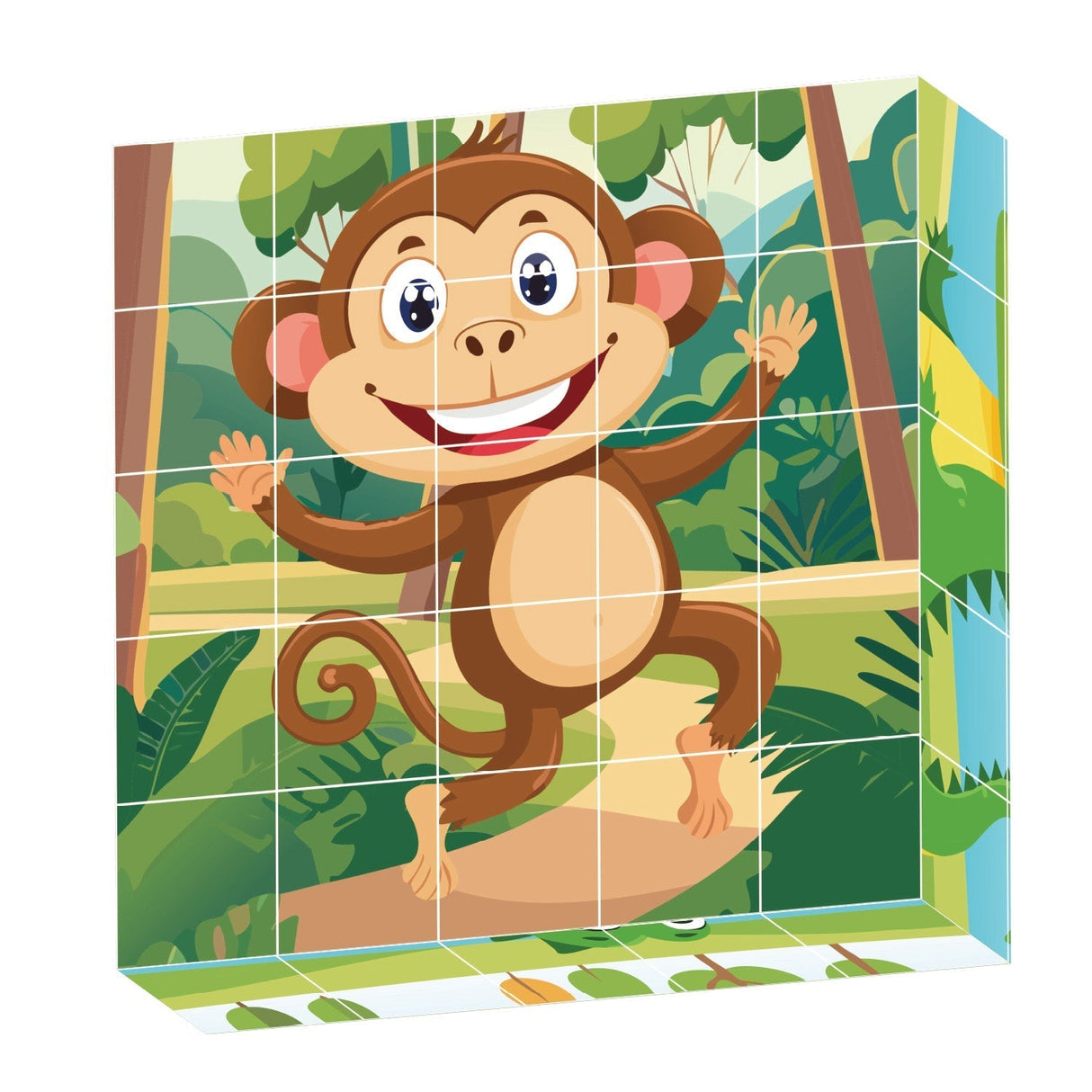 Contixo ST10 25-Piece Magnetic Jungle Animal Puzzle Blocks – 6 Puzzles in One