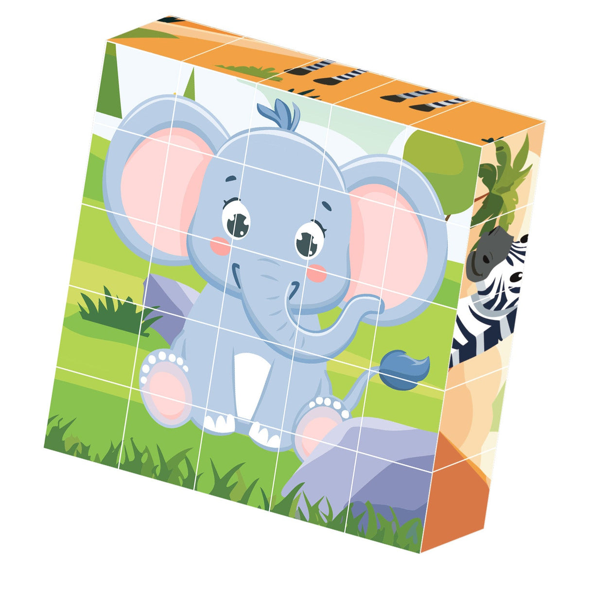 Contixo ST10 25-Piece Magnetic Jungle Animal Puzzle Blocks – 6 Puzzles in One by Contixo