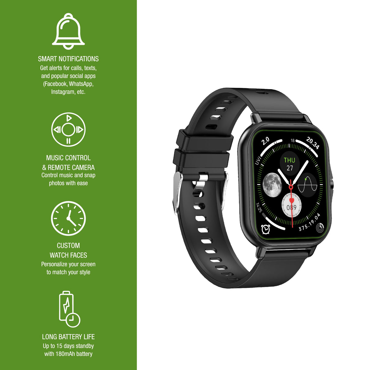 Smart Watch & Wellness Ring Bundle – Bluetooth Calling, Fitness Tracking & 24/7 Health Monitoring