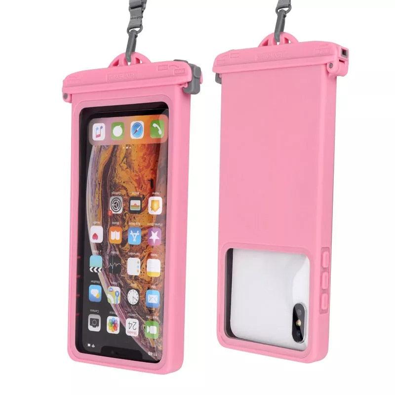 Gray Drop Resistant Waterproof Bag For Mobile Phones Under 6.9 Inches Plastic Mobile Phone Waterproof Case Diving Seal Phone Case Waterproof Pouch Phone Underwater Case 35m
