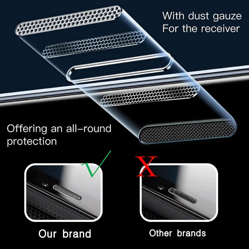 Edge to Edge Coverage Screen Protector for iPhone 14 Pro Max 12 13 Dust Free Phone Screen Protector Glass With Install Proof Without Bubbles