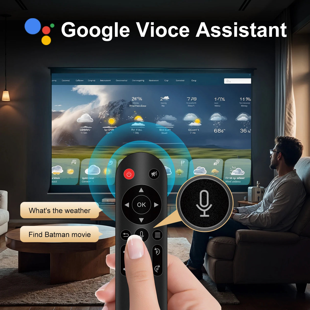Magcubic HY310 Home Projector 1080P Mini Projector 4K AF Native 5W Speaker Air Mouse Voice Assistant Upgrated 330ANSI Android11