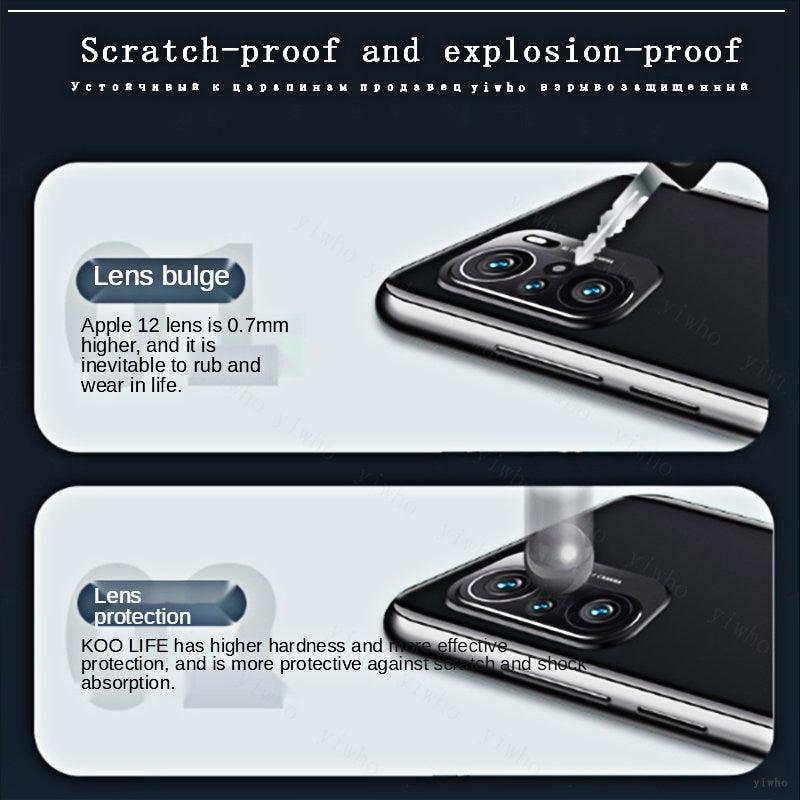 2pcs Tempered Glass for IPhone 14 Pro Max Plus Screen Protectors for IPhone14 13 Pro 13 Mini X XR Xs Max Se 2022 Camera Lens Lens Protectors Luminous Ring Glass for iPhone