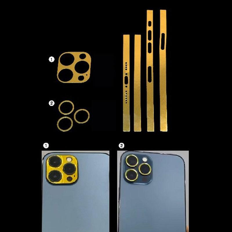 Frame Decal Skin for iPhone 13 Pro Max Side Film Cover Protector Ultra Thin Matte Stickers For 13 Mini Protector Film Side Frame Film Skin Anti-Scratch Sticker