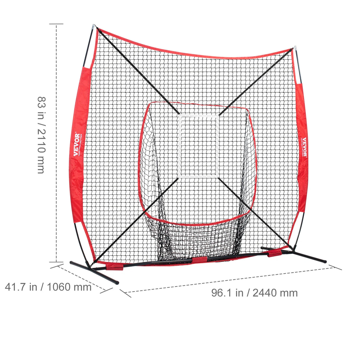 Perfect Your Game 5x5 ft Portable Baseball & Softball Practice Net