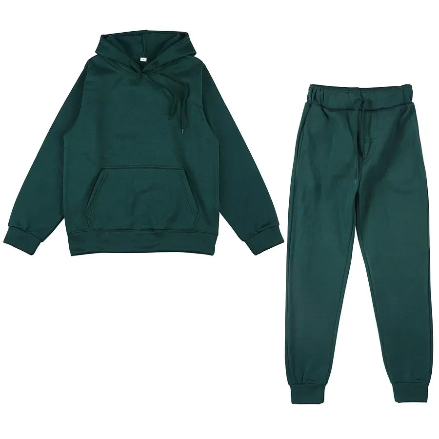 Women's 2-Piece Fleece Sweat suit Sets Perfect for Jogging