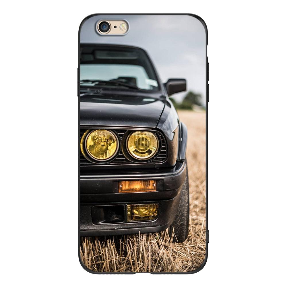 Cute Cover Soft Silicone Print Cars Print Phone Case For Iphone 5s 5 S Se 2016 4.0" Case Phone Cover On Iphone 6s 6 S Plus Funda Bumper Black Case Sport Race Car