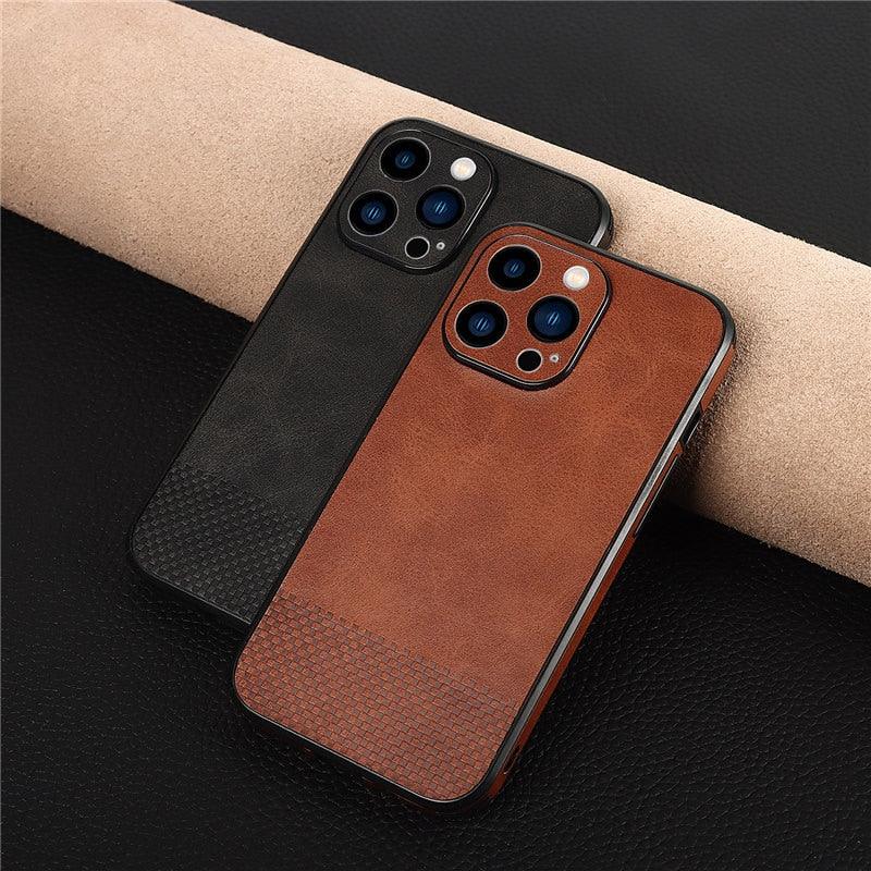 Gorgeous Luxury Genuine Leather Phone Case For iphone 13 Pro Max 12 11 14Pro Max XR XS MAX 7Plus Shockproof Cover Full Protective Slim Leather Luxury PU Flexible Bumper Non-Slip Grip Shockproof Full Body Protective Cover Men Women Phone Cases