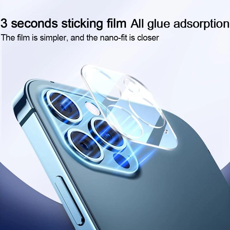 4Pcs Full Cover Protective Glass for Iphone 14 11 12 13 Pro XS Max Camera Protector for Iphone X 11pro Max 12 13 Mini Lens films Glass Camera Lens Protector For iPhone
