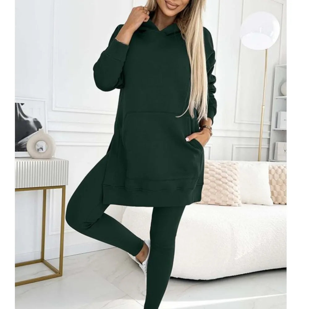Perfect Winter Outfit Hoodie and Leggings Set