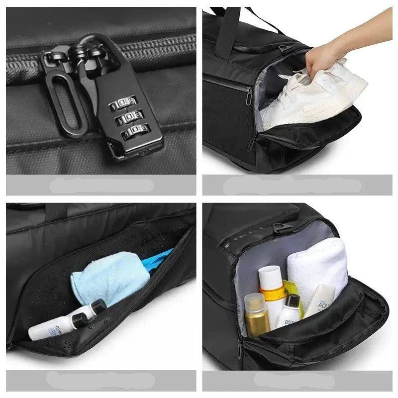 Waterproof Sports Duffel Bag Gym & Travel Essentials