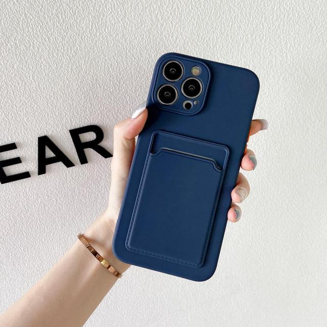 White Luxury Card Holder Phone Case for iPhone 13 12 Pro Wallet Soft Back Cover Shockproof Cute Protective Case for iPhone Cute Case With Card Holder