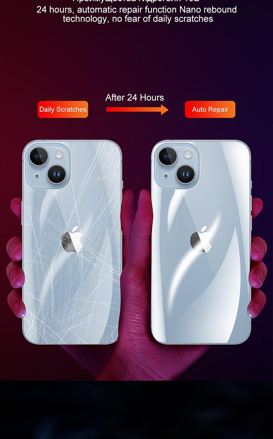 Full Cover Back Film For iPhone 14 13 11 12 Pro MAX Mini Screen Protector XR X XS Max 7 8 6S Plus SE Accessories Full Screen Protector Explosion-Proof Back Film