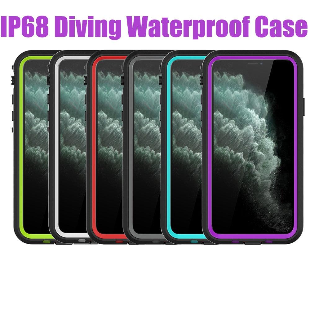 Waterproof Case For iPhone 14 13 12 11 Pro Max 14Plus 12Pro Durable Water Proof Cover Sport 360 Protect iPhone12 Mini Waterproof Case for iPhone Drop Resistant Iphone Clear Back