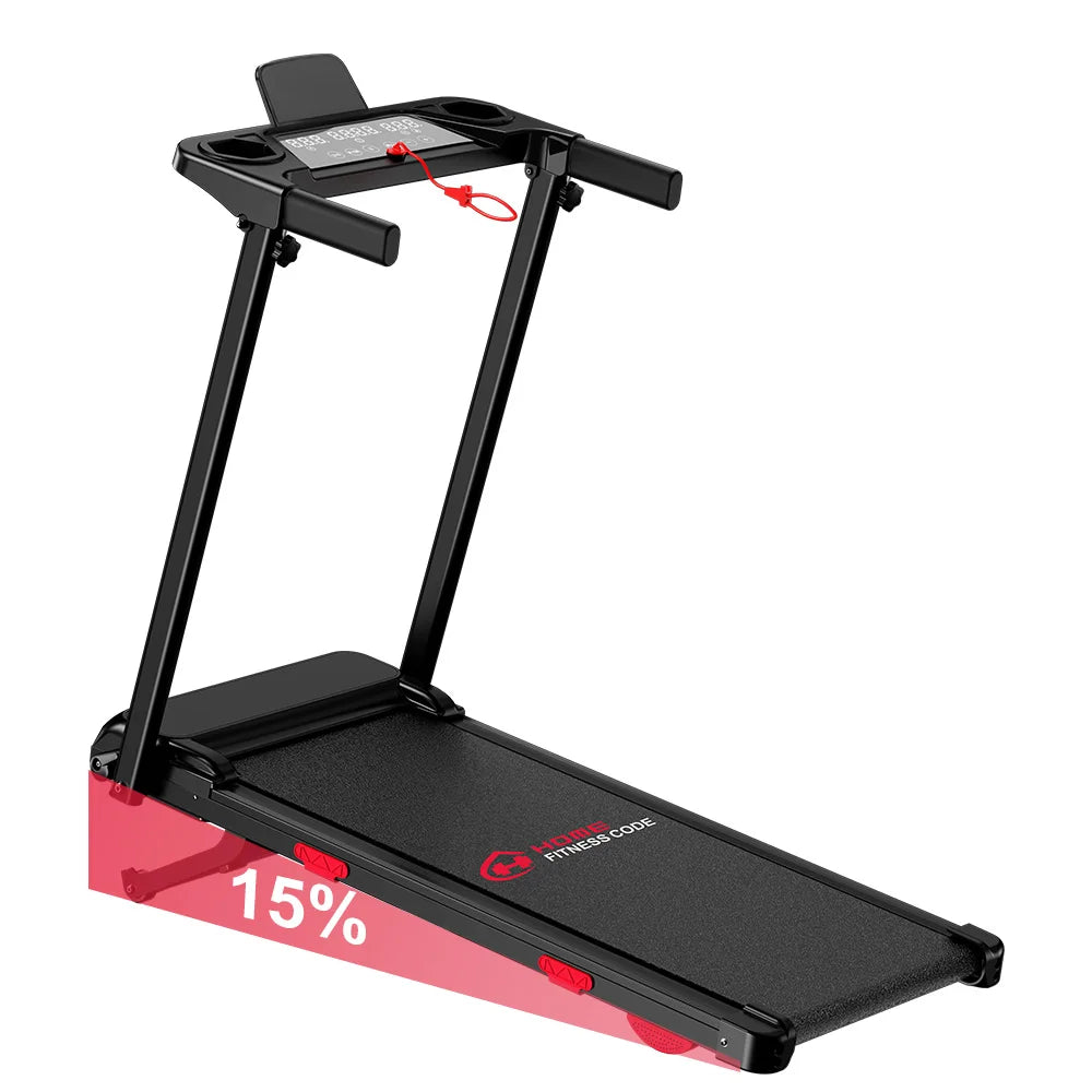 Folding Treadmill with incline Portable Treadmills Home with HandleBar,Walking Pad Foldable 3.0HP Quiet Brushless LED Dispay