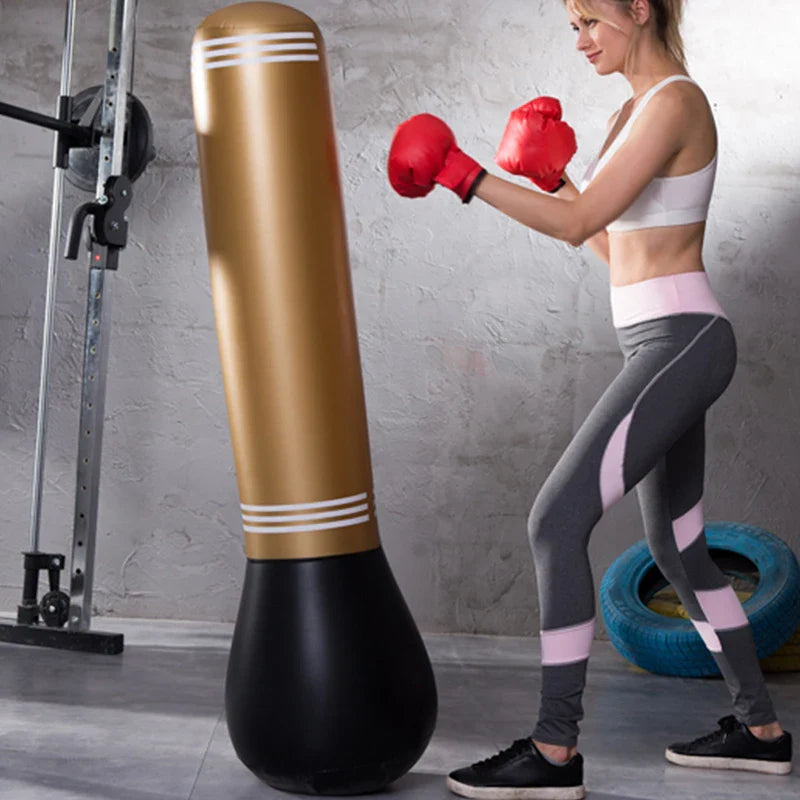 Unleash Your Inner Fighter Inflatable Tumbler Punching Bag
